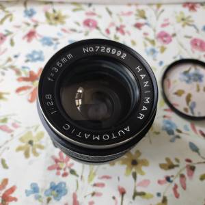 Hanimar 35mm 2.8 lens for Minolta mc 系