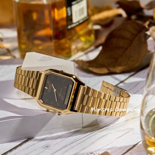 Montres Company香港註冊公司(31年老店) 卡西歐 CASIO 不鏽鋼錶帶 細錶徑AQ-230GA-5...