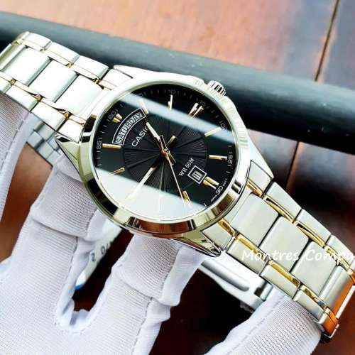 Montres Company 香港註冊公司 (31年老店) 卡西歐 CASIO 防水 MTP-1381G-1A 銀黑金...