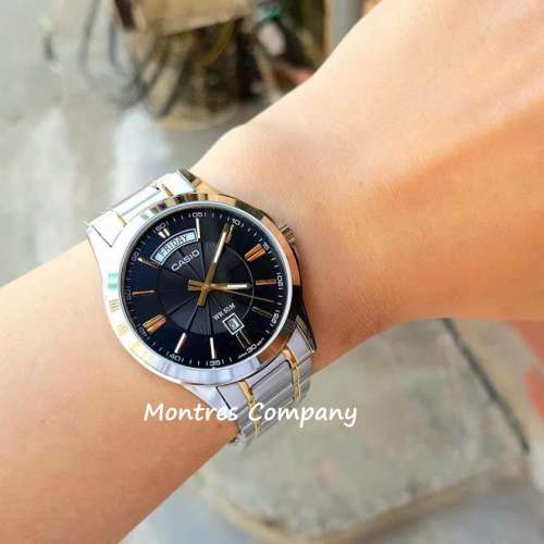 Montres Company 香港註冊公司 (31年老店) 卡西歐 CASIO 防水 MTP-1381G-1A 銀黑金...