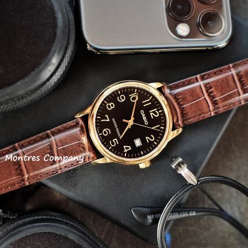 Montres Company 香港註冊公司 (31年老店) 卡西歐 CASIO 防水 皮錶帶 MTP-V002GL-1B...