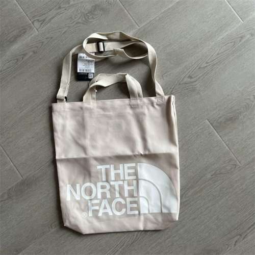 （全新）日本 The North Face 淺灰淺粉紅色帆布 手挽 斜咩袋