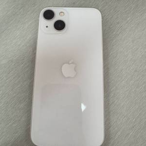 iPhone 13  512GB 白色電池容量86 %，跟全新玻璃鋼化貼及保護套