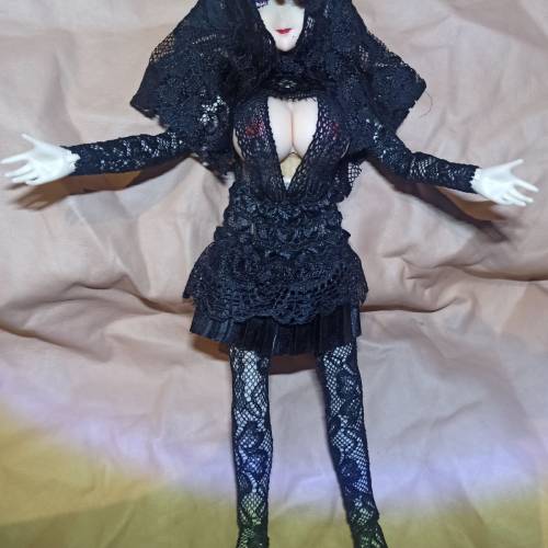 矽膠硅膠可動兵人1/6黑修女魔改、手辦模型