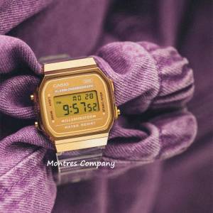 Montres Company香港註冊公司(31年老店) 卡西歐 CASIO 防水 透明 金色 A168XESG-9A ...