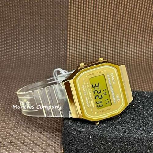 Montres Company香港註冊公司(31年老店) 卡西歐 CASIO 防水 透明 金色 A168XESG-9A ...