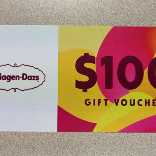 Haagen Dazs 現金券 四 張$100元價值$400 + 額外優惠券  只賣 $360