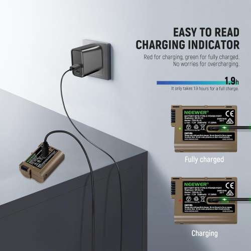NEEWER EN-EL15 / T-ENEL15 Lithium-Ion Battery Pack With Type-C Charging Port