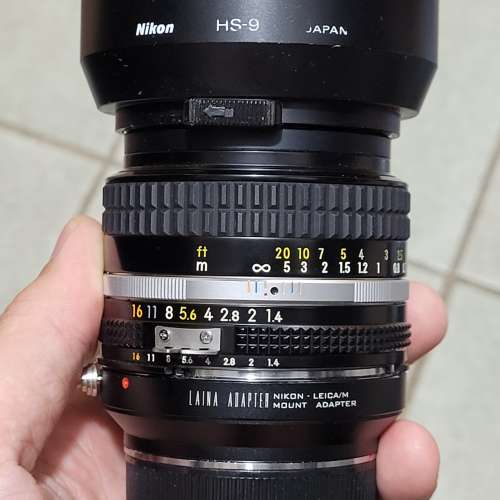 Nikon Ais 50mm f1.4 連 HS-9 遮光罩