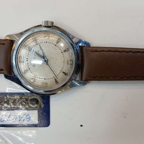 ( 新年秒閃價 ）1957 年古董Bulova Art Deco Dial上鍊機械皮帶錶