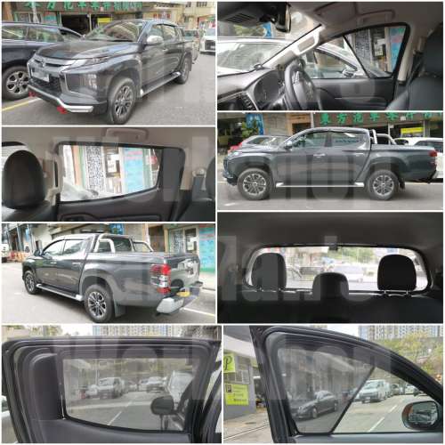 Mitsubishi L200 PICKUP 全車防曬磁石窗網