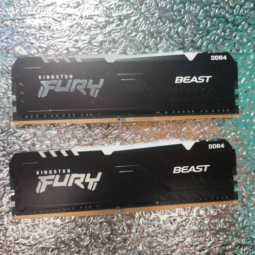 KINSTON 32GB (2x16GB) DDR4 3600MT/s CL18 FURY Beast Black RGB XMP RAM 記憶體