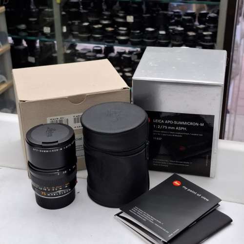 LEICA APO-SUMMICRON-M 75MM F2 ASPH FILL SET LIKE NEW