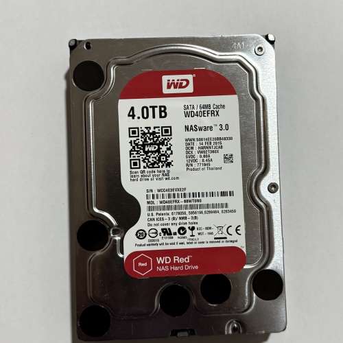 有問題 WD 4TB WD40EFRX hard disk  硬碟, 可以正常讀寫