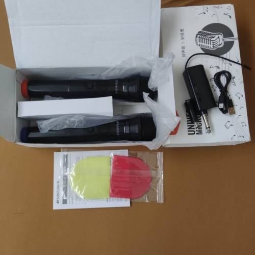 山水SANSUI萬能U段無線咪高風一拖二家庭用ktv專業麥克風唱K歌universal Wireless m...