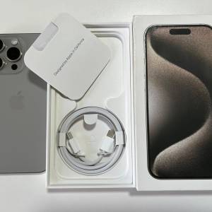 港行 3個月AppleCare 電池100% 充電次數207 iPhone 15 pro max 256gb 原色 原裝無...