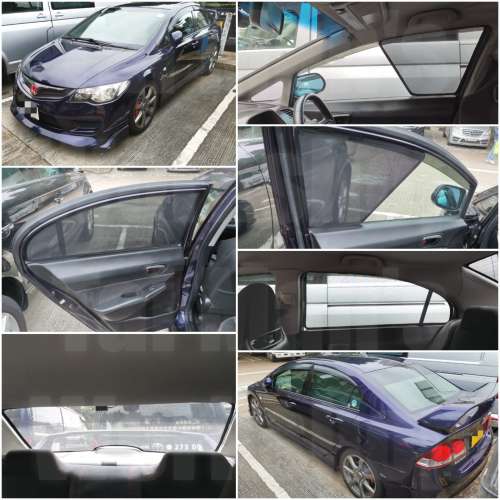 Honda Civic FA1 FD2 全車磁石濾光窗網太陽擋