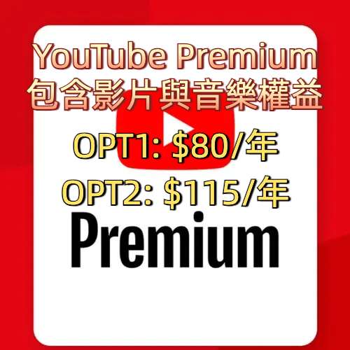 YouTube Premium YouTube Music 家庭版合租1年