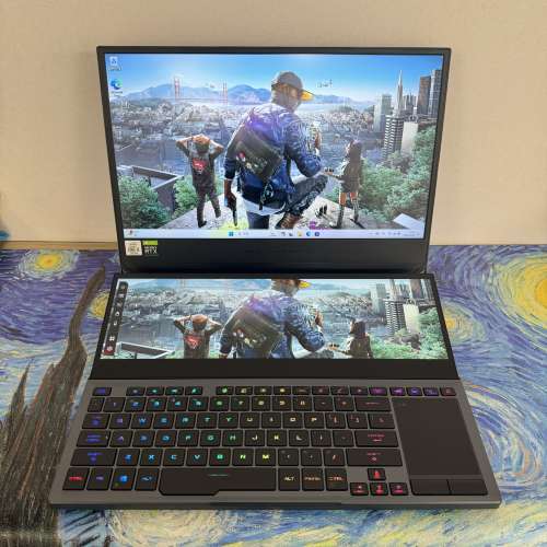 (15.6吋 300Hz雙mon機王)ASUS ROG Zephyrus/i9-10980HK/16,32GB Ram /1,2TB SSD/雙...