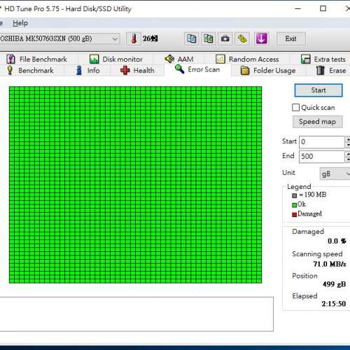 Toshiba 500GB SATA II 2.5" Harddisk