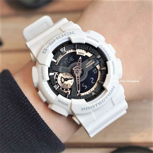Montres Company香港註冊公司(26年老店) CASIO G-SHOCK 防磁 白色玫瑰金 超大錶徑 ...