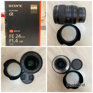 Sony 24 1.4 SEL24F14GM FE 24mm F1.4 E mount 連相機袋 帶 蓋 說明書 膠袋 (已放...