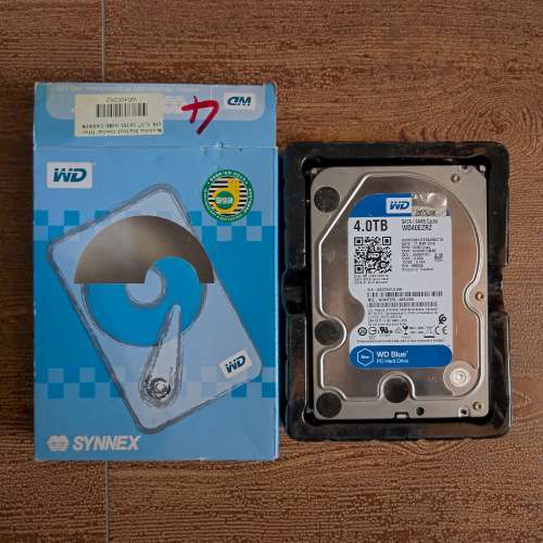 WD 3.5" SATA 4TB 連盒