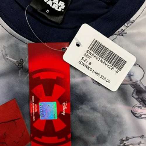 Star War 星球大戰童裝衫 kongskullisland T-shrit 原價hk320