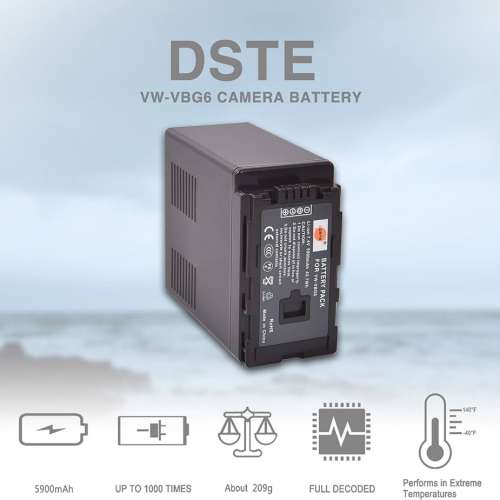 DSTE Panasonic VW-VBG6 Fully Decoded Lithium-Ion Battery Pack 代用鋰電池
