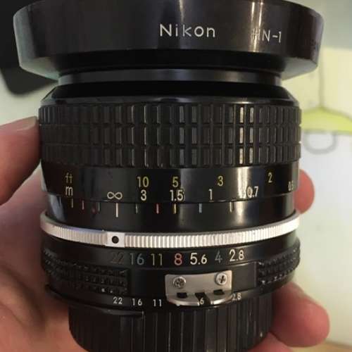 Nikkor 24mm f2.8 with hood