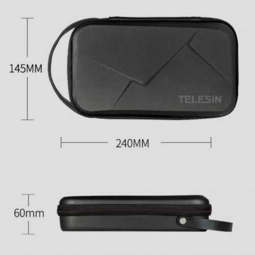 TELESIN Waterproof Adjustable Carrying Case GoPro Insta360 DJI Action  便攜手...