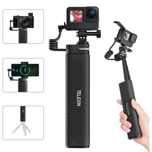 Extension Selfie Stick Handler 10000mAh GoPro Insta360 DJI 全能充電自拍棒