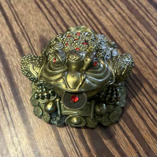 銅招財三腳蟾蜍 咬錢蟾蜍