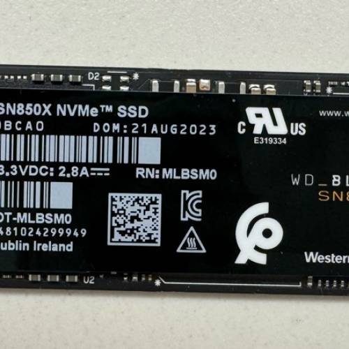 港行齊單盒WD Black SN850X 1TB