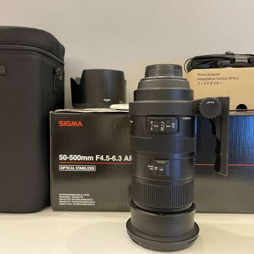Sigma AF 50-500mm f/4.5-6.3 APO DG OS HSM (90% new)