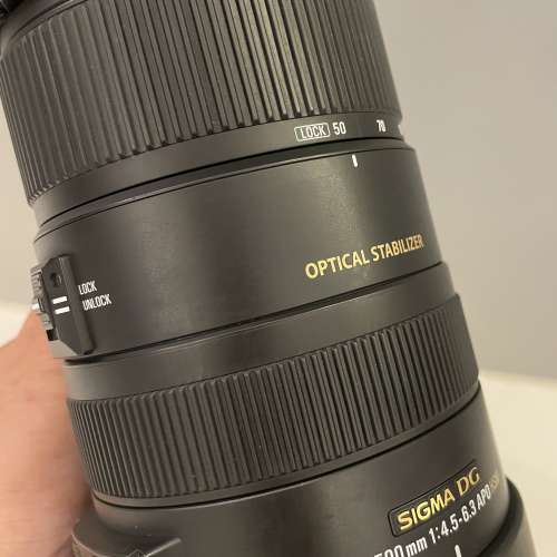 Sigma AF 50-500mm f/4.5-6.3 APO DG OS HSM (90% new)