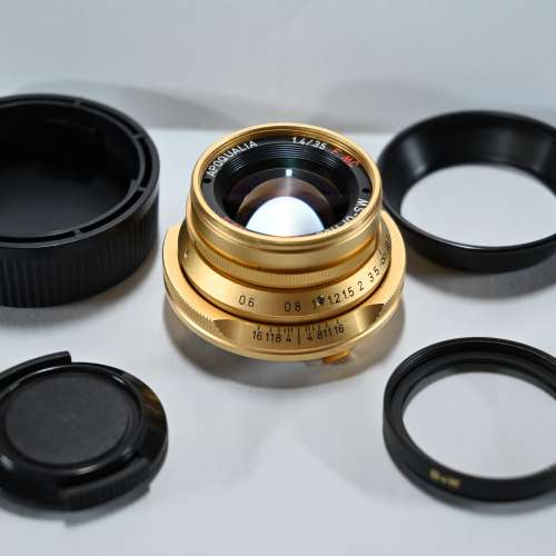 罕見 MS-Optics 宮崎光學 MS-Optical Apoqualia 35mm f/1.4 金色 (Leica M)