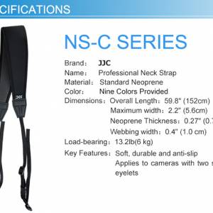JJC NS-C Series Professional Neck Strap 掛頸相機帶