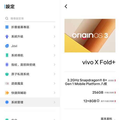Vivo X Fold+ 12+256  藍色