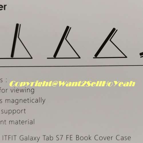 Samsung C&T ITFIT Galaxy Tab S7 FE Book Cover Case,Tab S8+, Tab S7+, S7 FE適用...