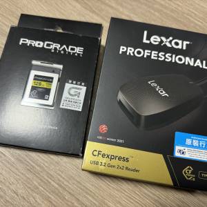 全新 PROGRADE CFEXPRESS 128GB 卡 +lexar cared reader