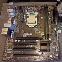 Intel i3-4130 CPU [正常] 連 原裝散熱器 + 4GB DDR3 RAM [正常] + ASRock B85M MA...