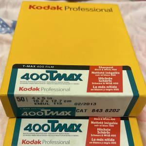 Kodak 400TMax 4x5 50張裝