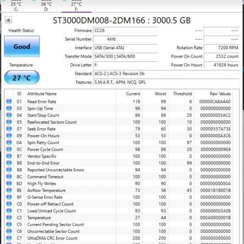 Seagate Barracuda 3TB Hard Drive 硬碟