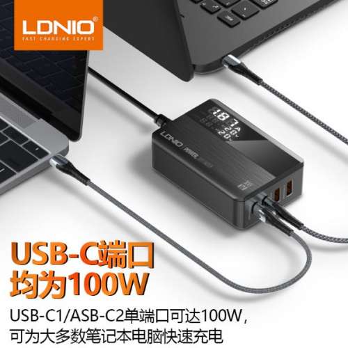 LDNIO 全新超級快充100W氮化鎵充電器