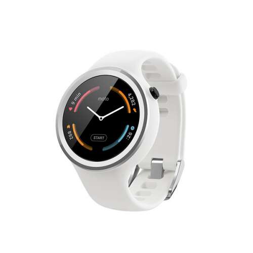 Motorola Moto 360 Sport 45mm Silicon Smart Watch (White)