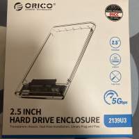 全新orico 2.5吋 usb透明硬碟盒 買多咗放售