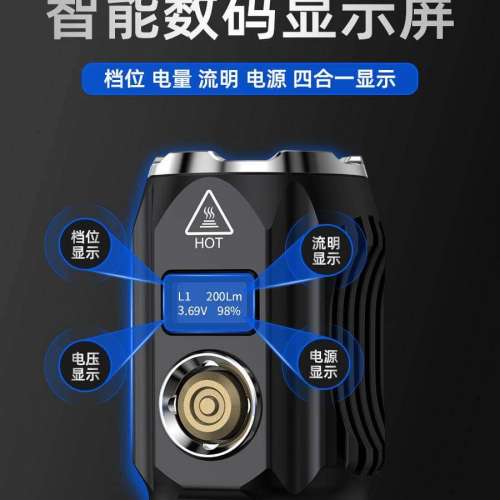 全新神火F15戰術強光電筒2000流明。5200mAh.可當充電寶使用。New Flashlight 🔦 Torch