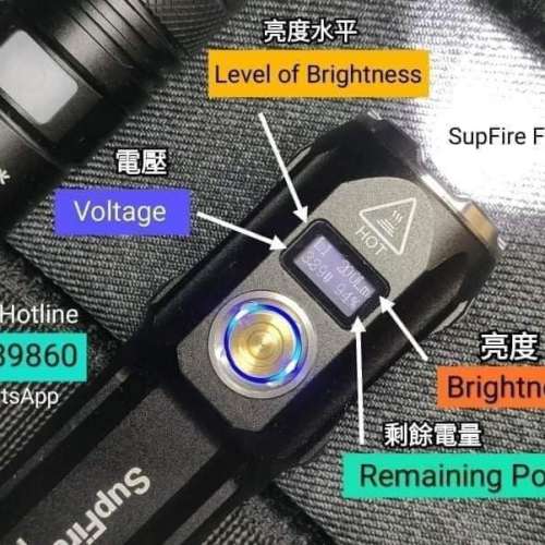 全新神火F15戰術強光電筒2000流明。5200mAh.可當充電寶使用。New Flashlight 🔦 Torch