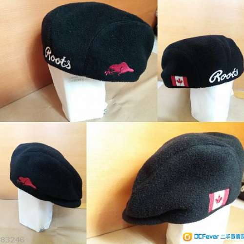 Made In Canada 98%新Roots 黑色絨帽一頂